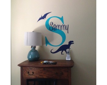 Dinosaur Decal With Personalized Name Dinosaur Decal With Personalized Name